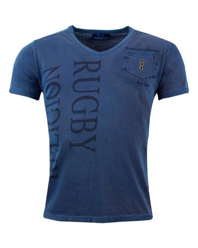 T-shirt à poche rugby - Marine