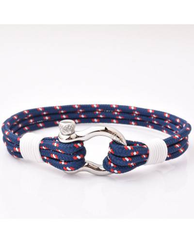bracelet corde tricolore homme