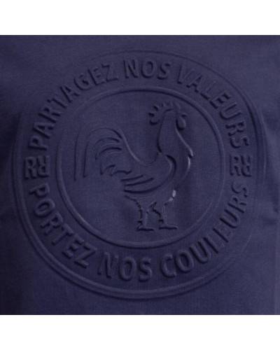 T-shirt Coq en Marinière - marine