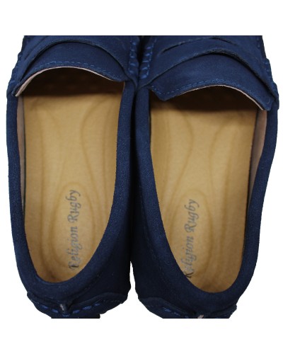 Mocassins en nubuck - marine