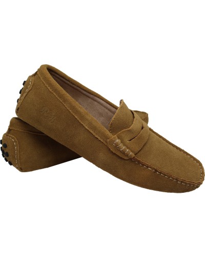 Mocassins en nubuck - camel