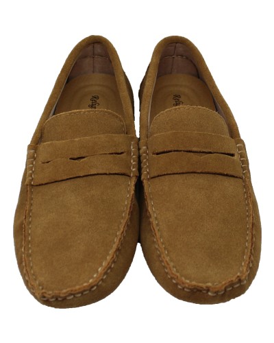 Mocassins en nubuck - camel