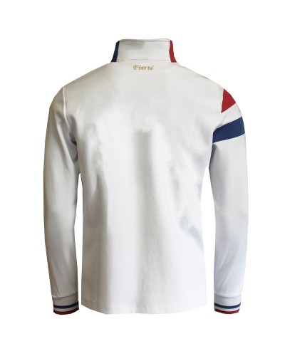 Polo Epaule Tricolore blanc - ML