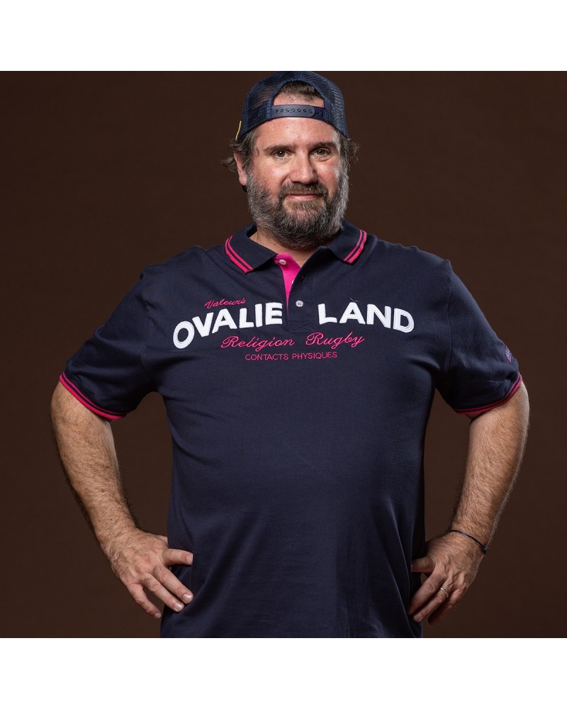 Polo de rugby "Ovalieland" - Marine Polo de rugby "Ovalieland" - Marine