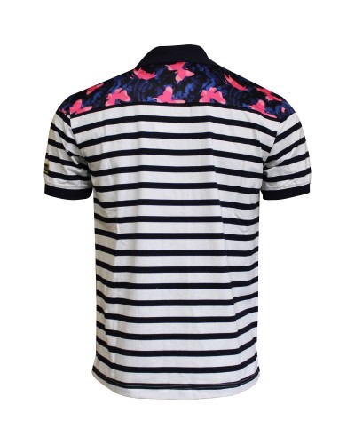 Polo marinière rugby Rosée du Matin