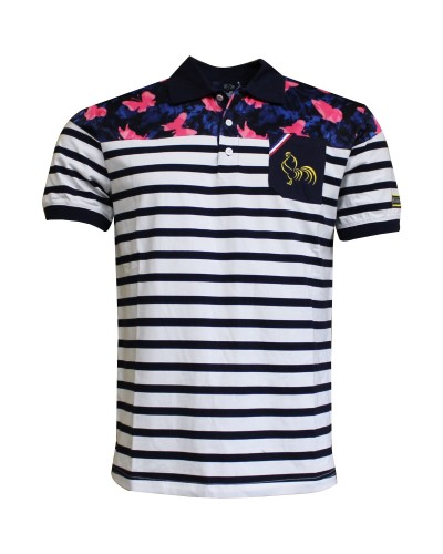 Polo marinière rugby Rosée du Matin