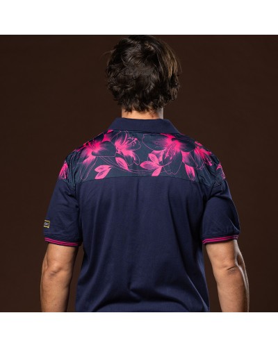 Polo rugby Fleur de Lys fuchsia