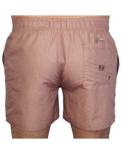 Short de bain Rugby en Beige et Noir