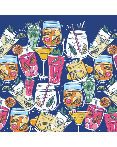 T-shirt Marinière Cocktail "Parlons Rugby"