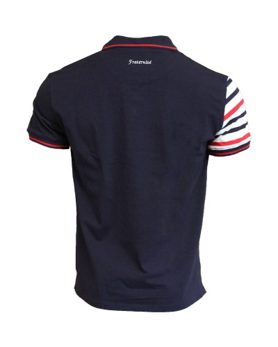 Polo Le bras en Marinière Tricolore