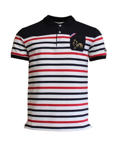 Polo Marinière Tricolore - marine