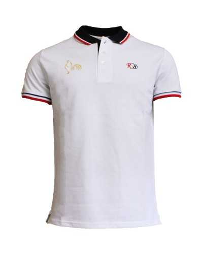 Polo rugby Blanc - France Coq