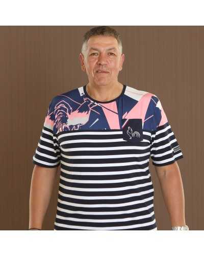 T-shirt rugby Coq Chantant - Abdelatif Benazzi