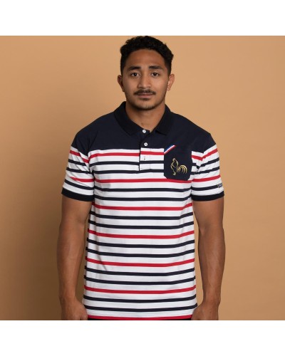 Polo Marinière Tricolore - marine