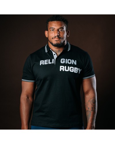 Polo de rugby Combativité - Noir