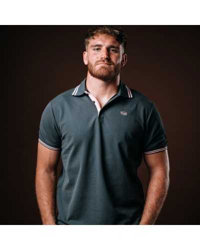 Polo rugby Coq Tribal gris