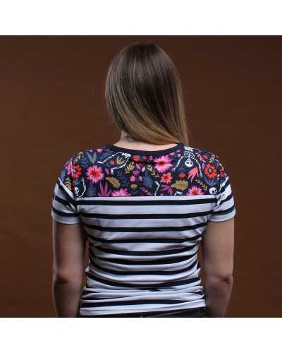 T-shirt marinière Latino Flower - Femme