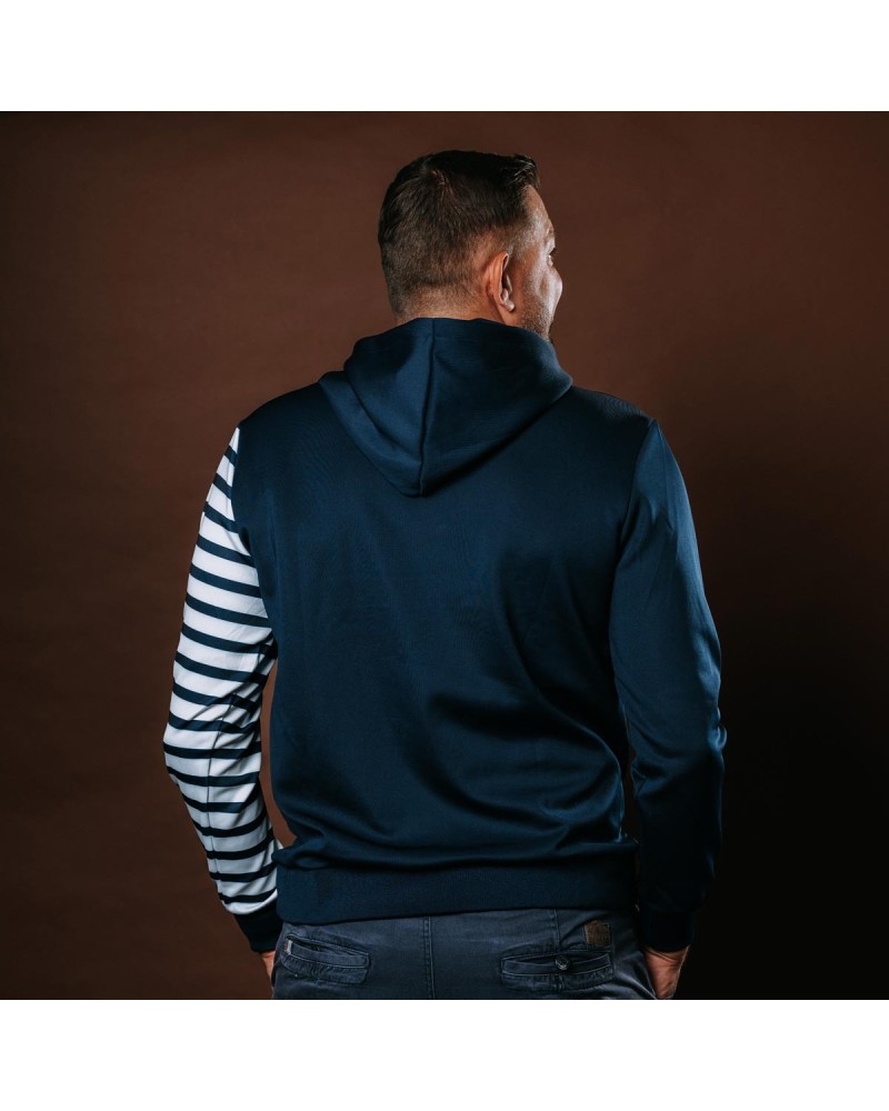Sweat capuche Bras Marinière Sweat capuche Bras Marinière