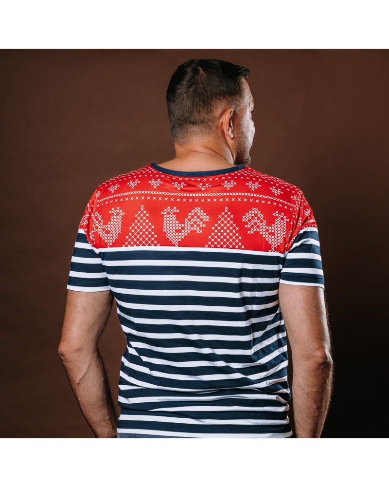 T-shirt de rugby Christmas Marinière T-shirt de rugby Christmas Marinière