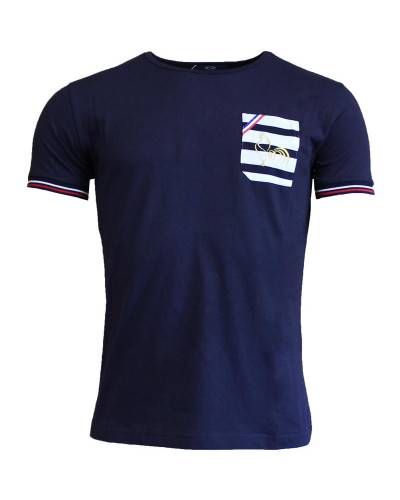 T-shirt rugby à poche Marinière