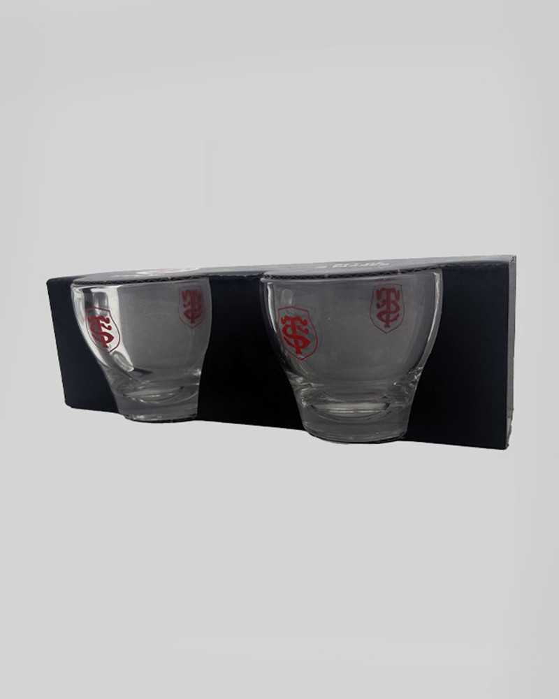 Tasses à Café en verre - Lot de 2 - Stade Toulousain Tasses à Café en verre - Lot de 2 - Stade Toulousain