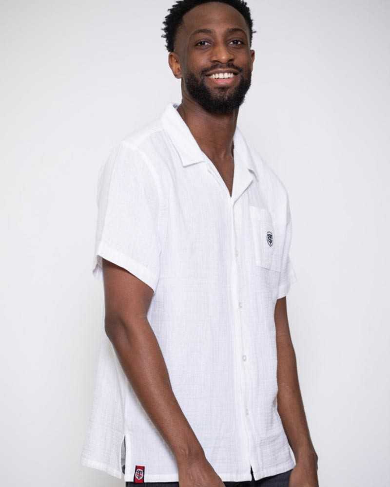 Chemise Gaze de Coton Cabby - blanc - Stade Toulousain Chemise Gaze de Coton Cabby - blanc - Stade Toulousain