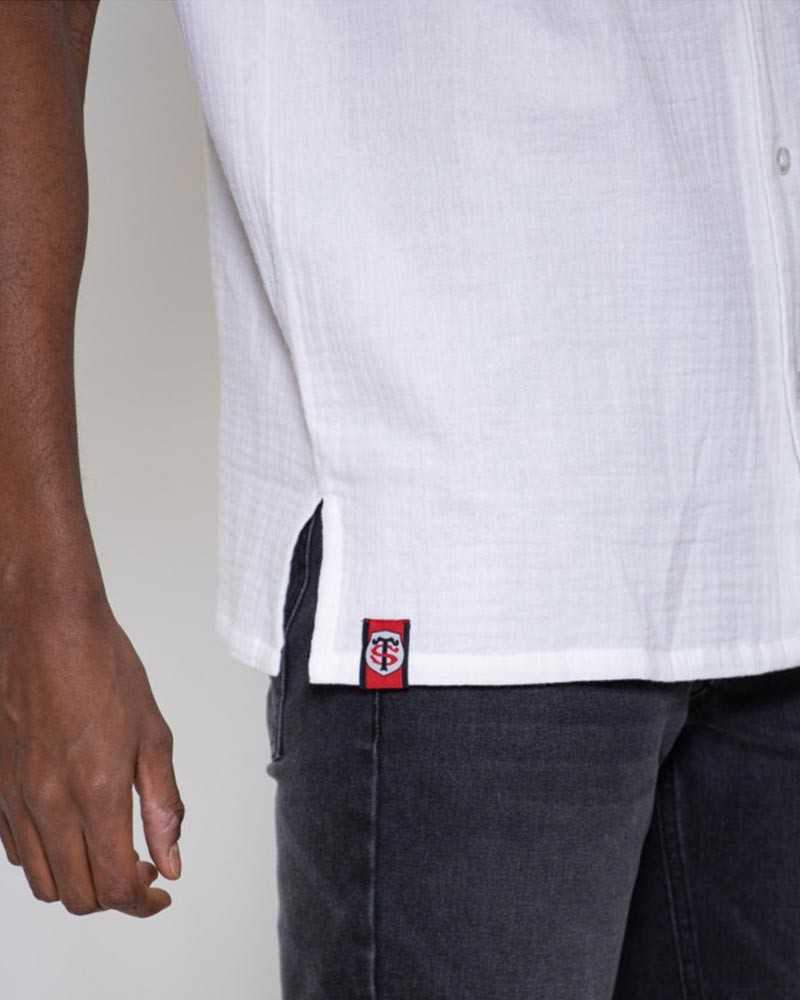 Chemise Gaze de Coton Cabby - blanc - Stade Toulousain Chemise Gaze de Coton Cabby - blanc - Stade Toulousain