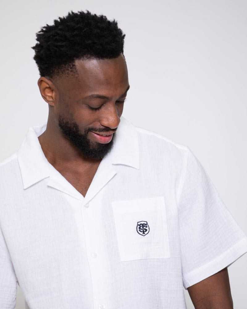 Chemise Gaze de Coton Cabby - blanc - Stade Toulousain Chemise Gaze de Coton Cabby - blanc - Stade Toulousain