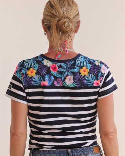 T Shirt Marinière Femme Rugby des Îles