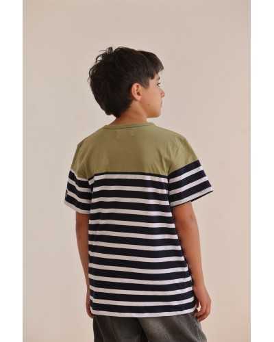 T-shirt rugby Marinière - La Chinée - Enfant