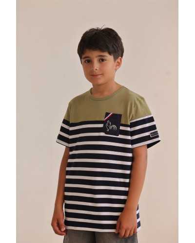 T-shirt rugby Marinière - La Chinée - Enfant
