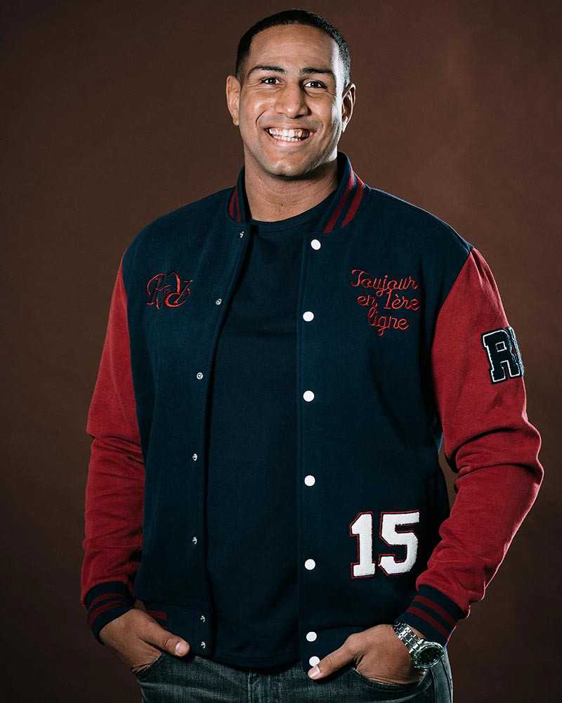 Teddy Toujours en Première Ligne - marine/bordeaux