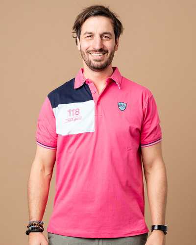 Polo rugby Pelous 118 fuchsia