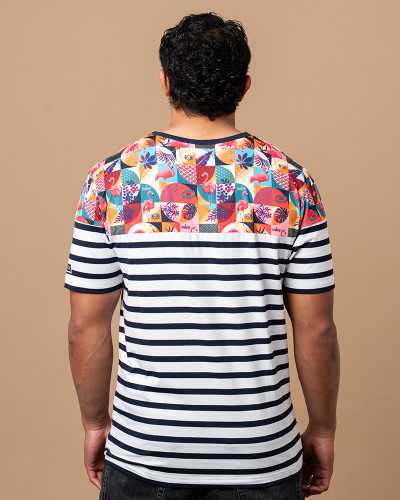 T-shirt Marinière Flamant Rose