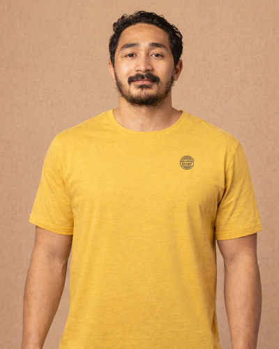 T-shirt rugby Basic ambre