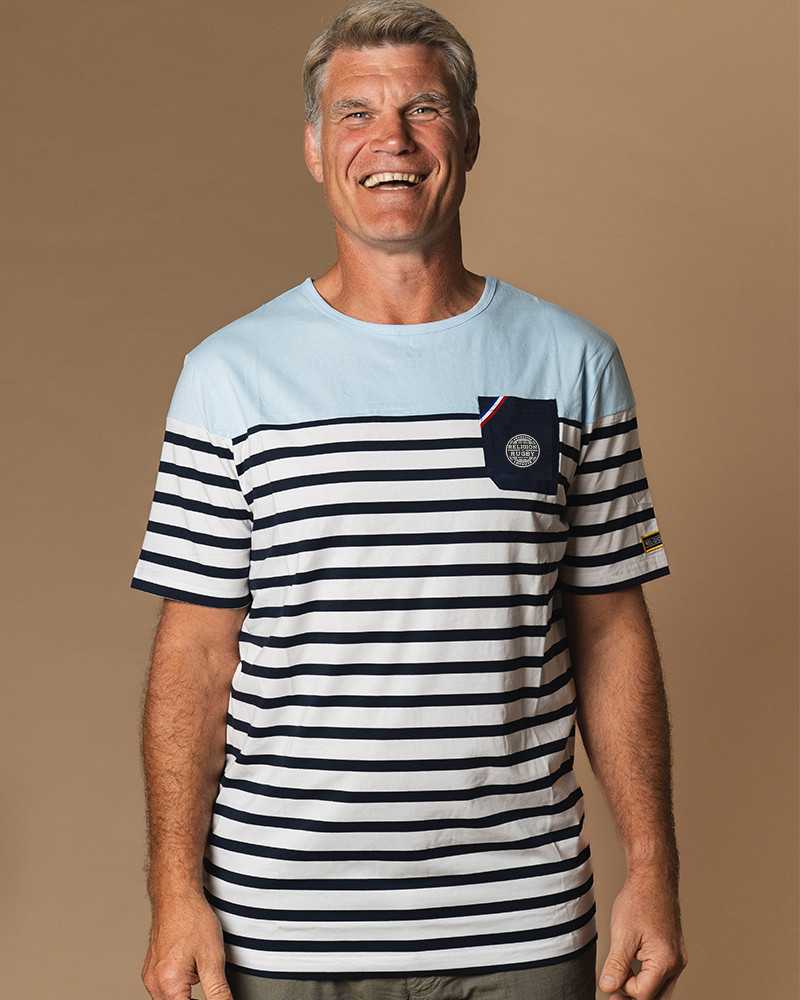 T-shirt Marinière Bleu Lin