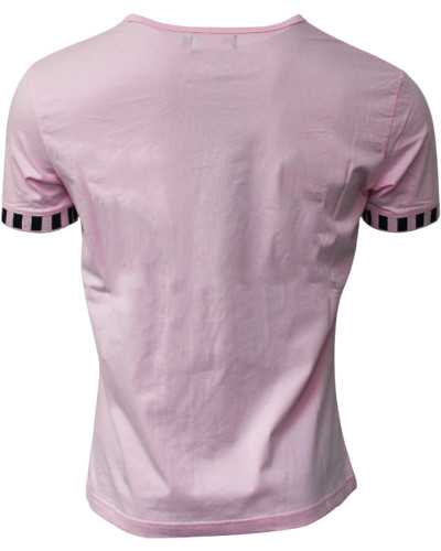T-shirt rugby Coq en Rose clair