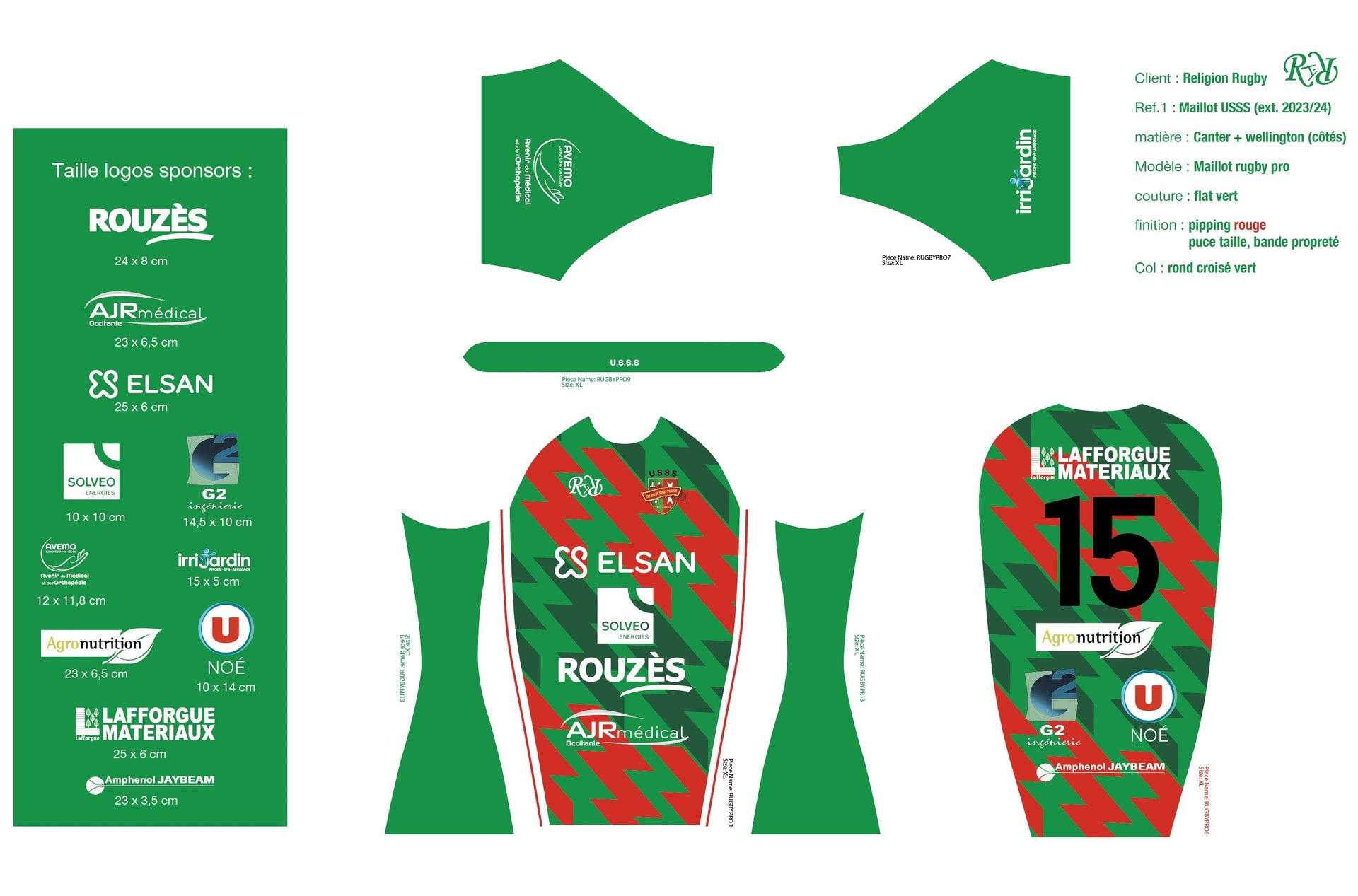 Maillots de rugby personnalisables