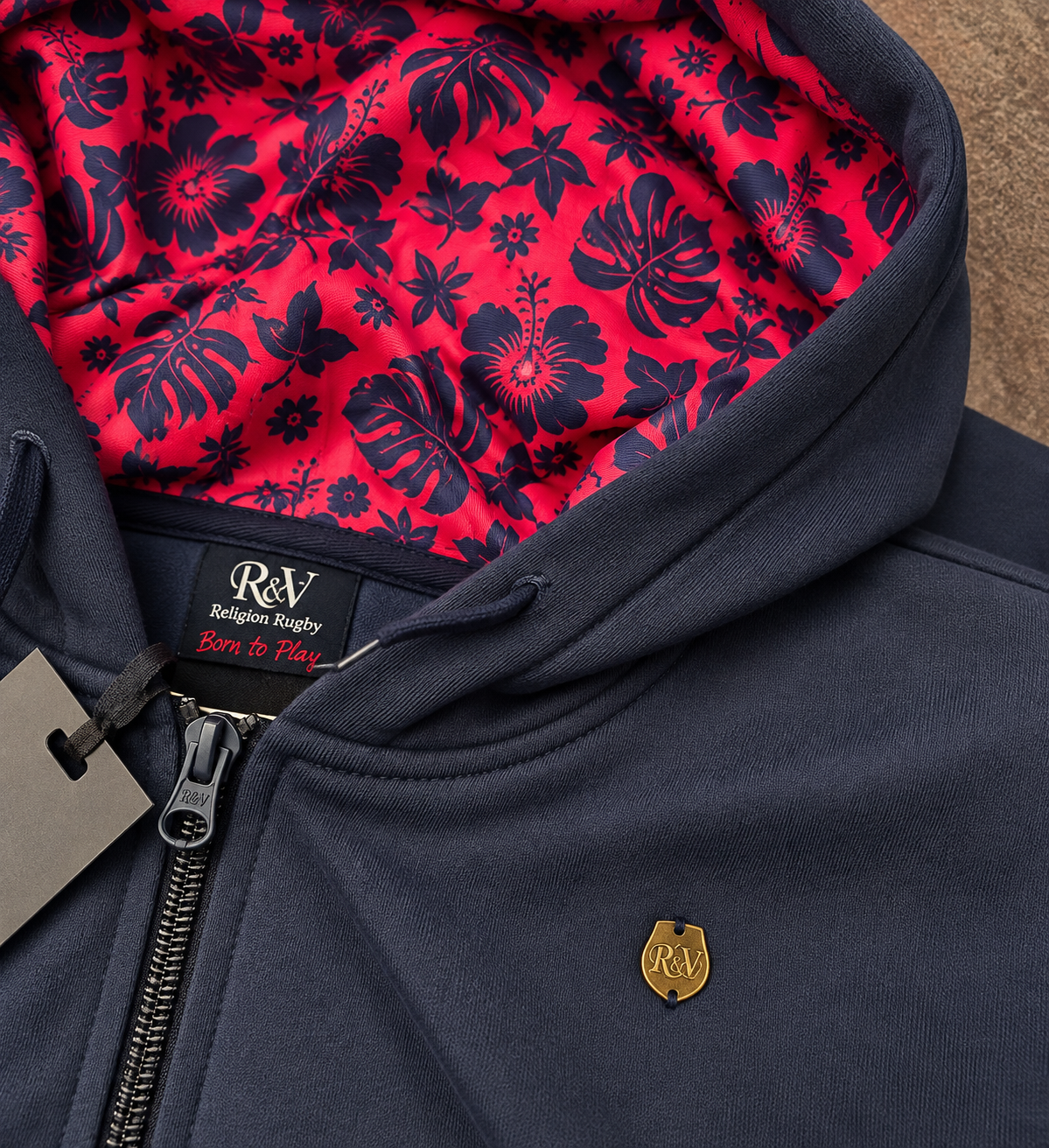 Sweat Fashion Rugby zippé