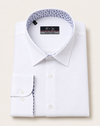 Chemise Rugby Oxford Fleur Bleue