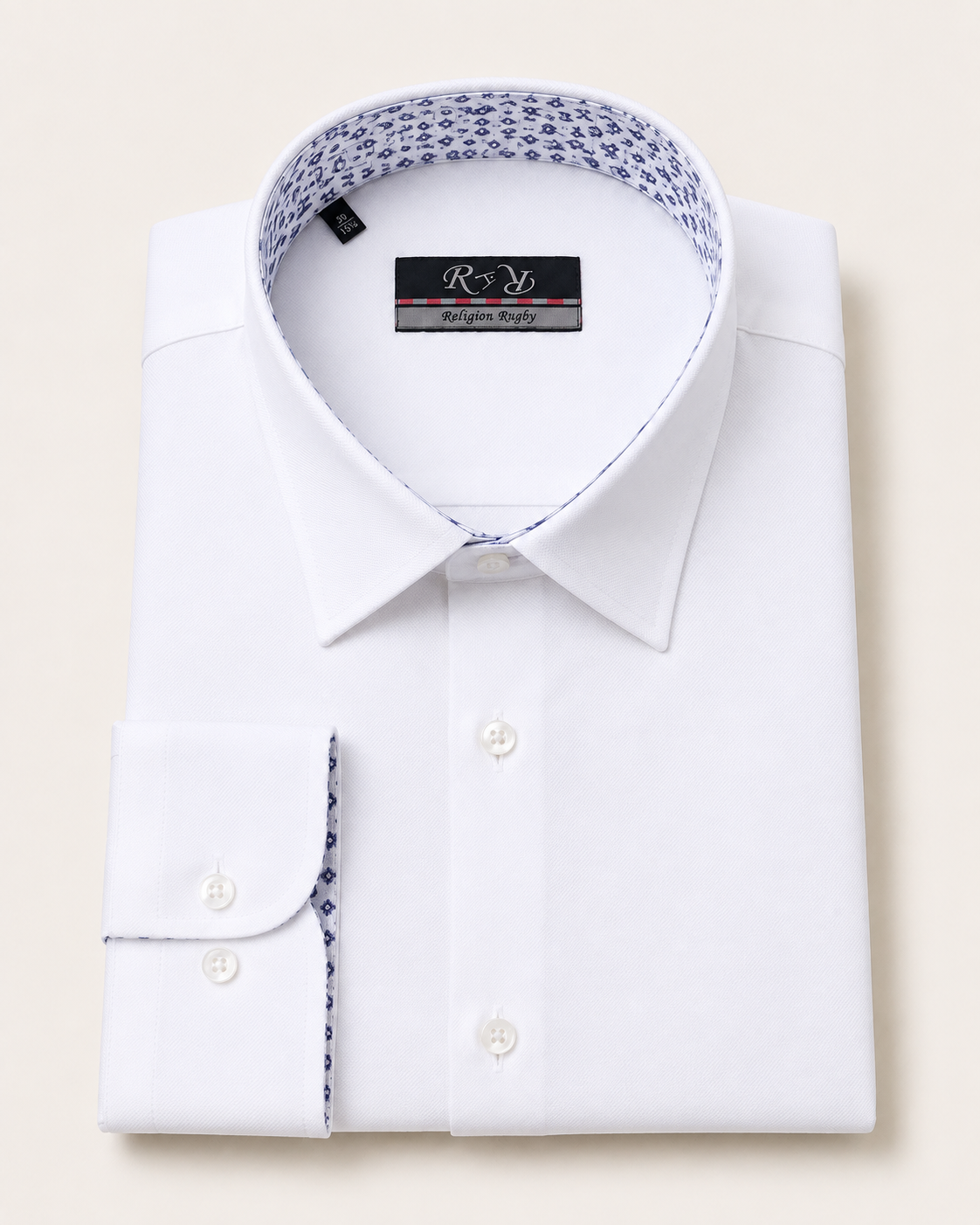 Chemise Rugby Oxford Fleur Bleue