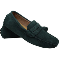 Mocassins en nubuck - vert forêt