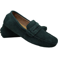 Mocassins en nubuck - vert forêt