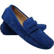 Mocassins en nubuck - bleu roi