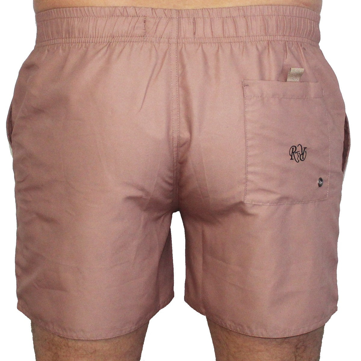 Short de bain Rugby en Beige et Noir