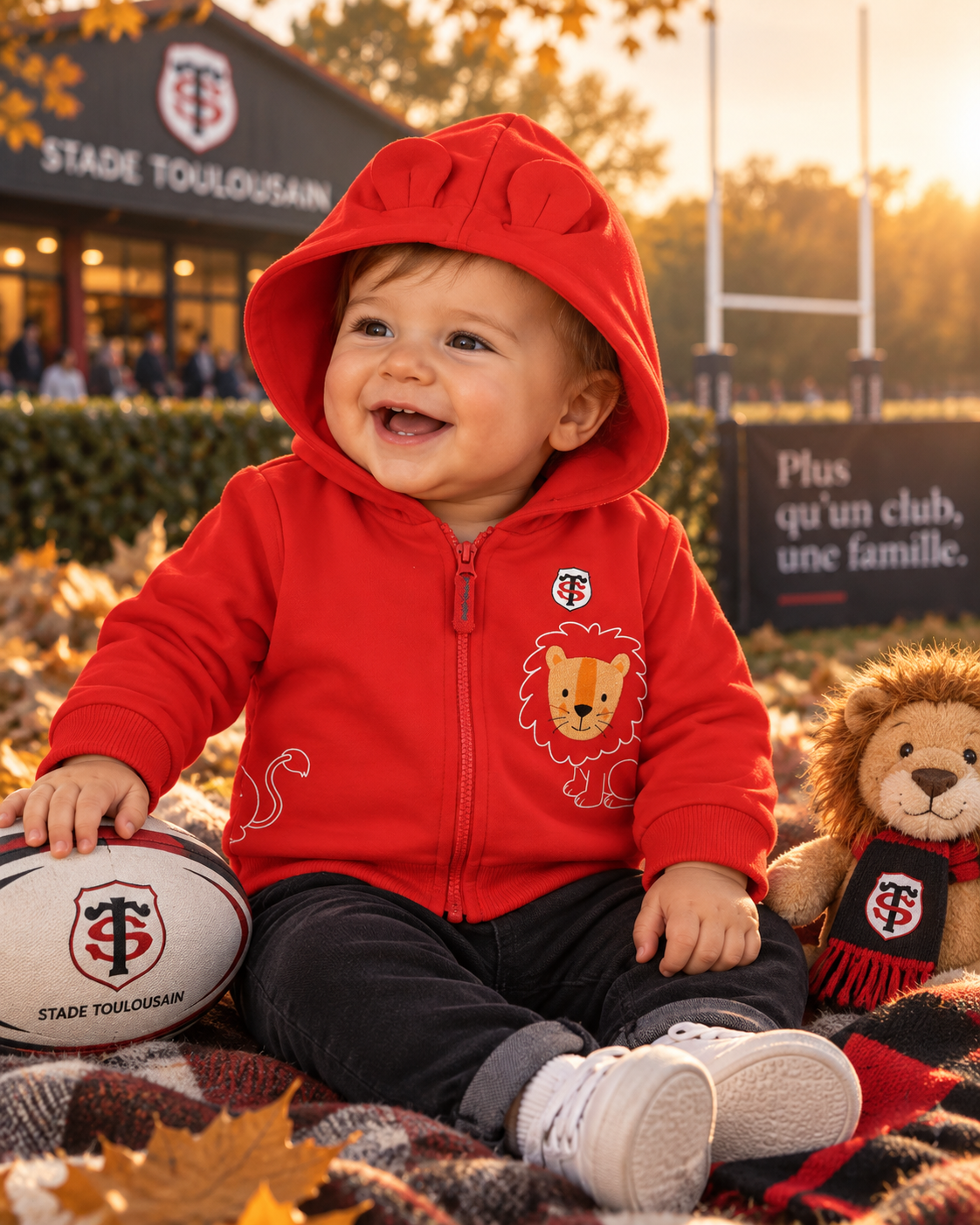 Lion baby hooded jacket - Stade Toulousain