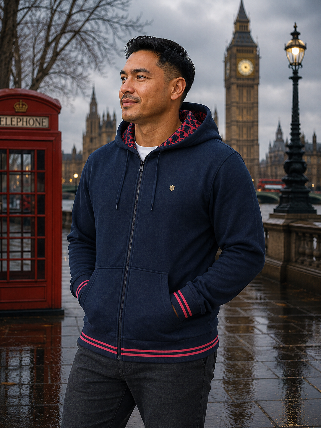 Sweat Fashion Rugby zippé