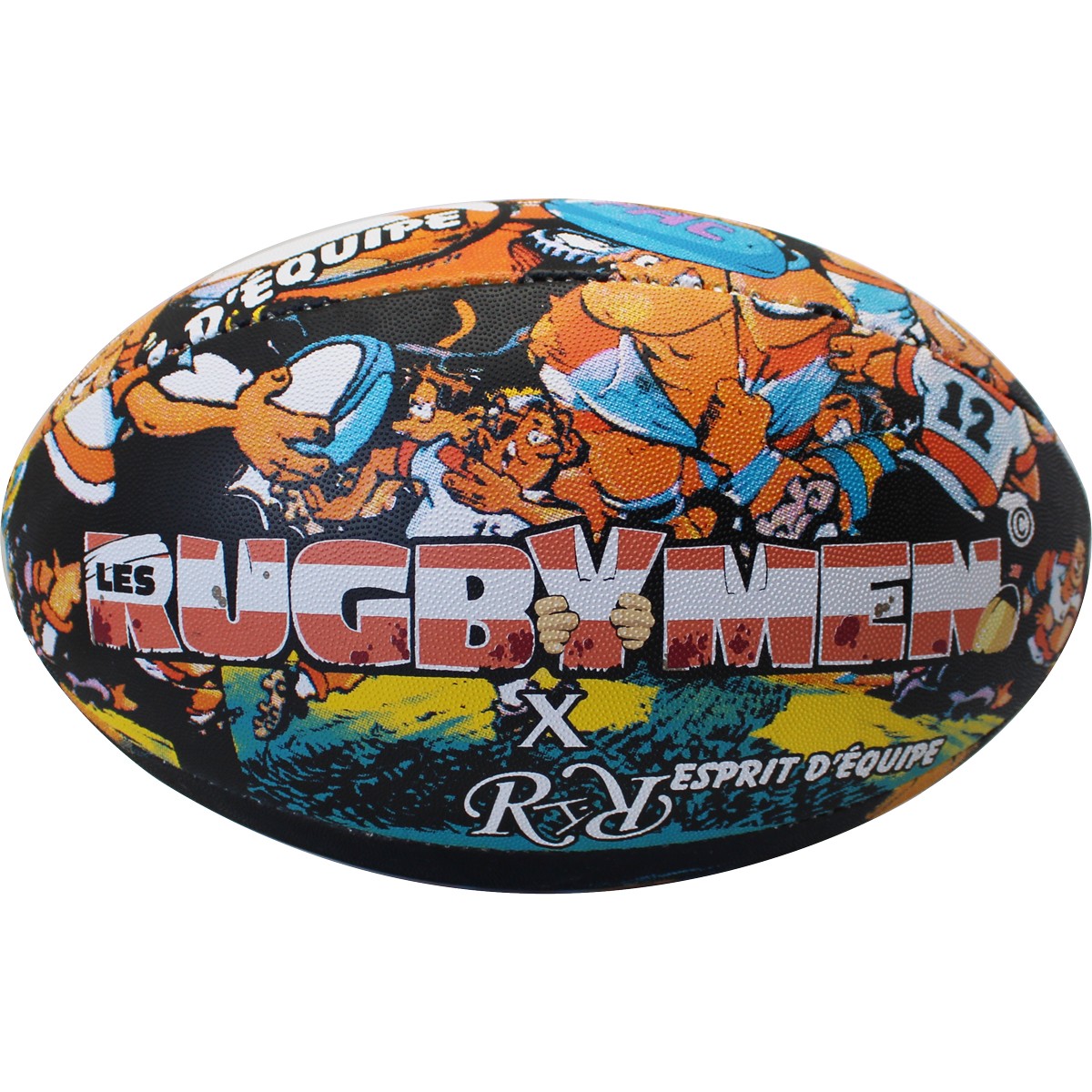 Ballon de Rugby Les Rugbymen™ Esprit d'Équipe