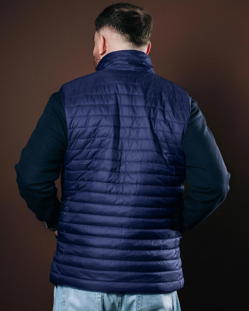 Men's Lightweight Rugby Puffer Jacket - Navy