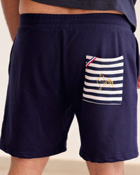 Striped Fleece Shorts